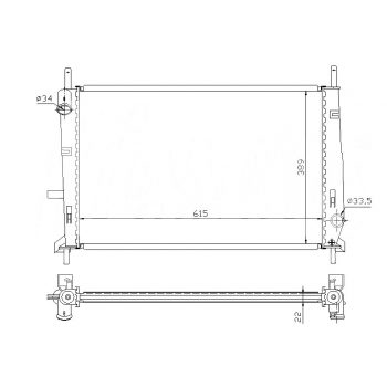 радиатор на FORD MONDEO, 03.93 - 08.96