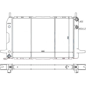 радиатор на FORD SCORPIO, 01.85 - 01.92