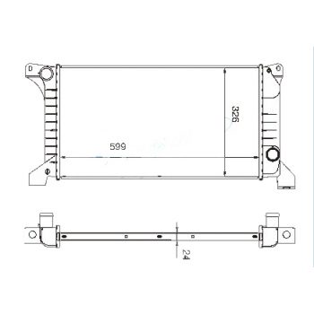 РАДИАТОР FORD TRANSIT, 09.91 - 07.94