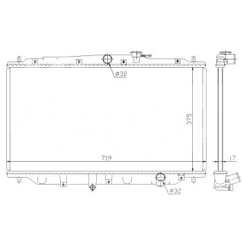 радиатор на HONDA ACCORD SDN (Euro type), 04.93 -