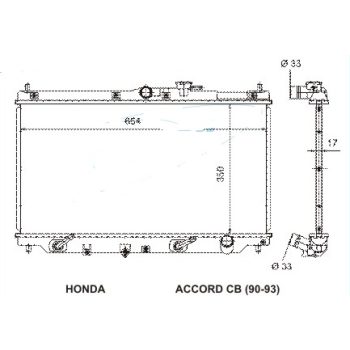 РАДИАТОР HONDA ACCORD, 04.94 - 09.98