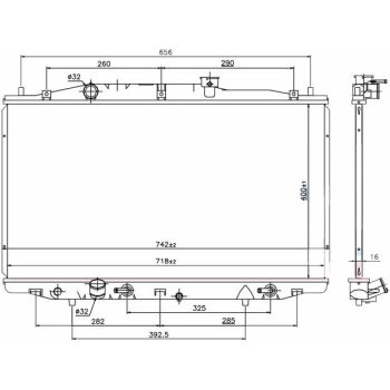 радиатор на HONDA ACCORD, 03 - 07