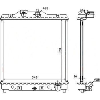 радиатор на HONDA CIVIC, 09.91 - 08.95
