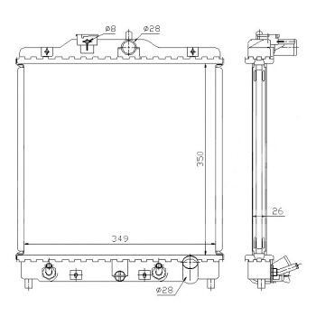 радиатор на HONDA CIVIC, 09.91 - 08.95