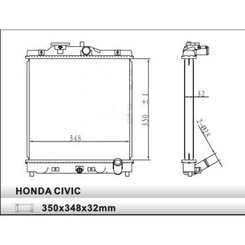 РАДИАТОР HONDA CIVIC, 10.95 - 03.99