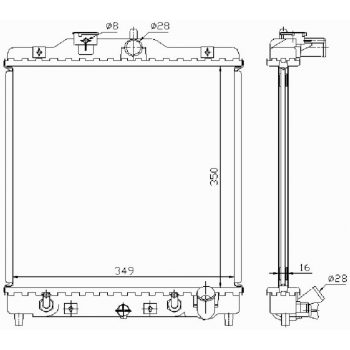 радиатор на HONDA CIVIC, 09.91 - 08.95