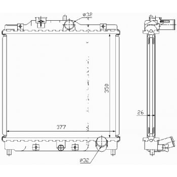 радиатор на HONDA CIVIC, 09.91 - 08.95