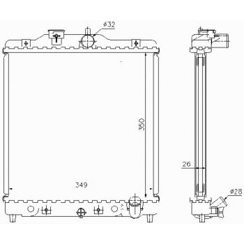 радиатор на HONDA CIVIC, 09.91 - 08.95