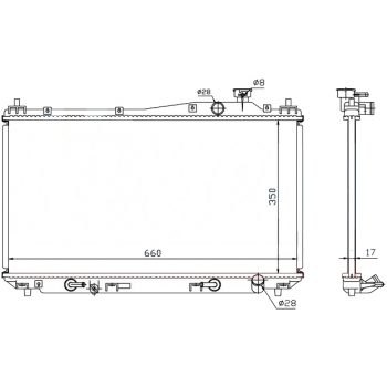 РАДИАТОР HONDA CIVIC, 01 - 05