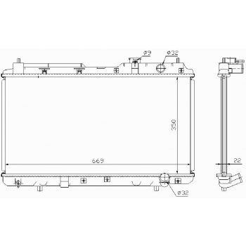 радиатор на HONDA CR-V, 97 - 02