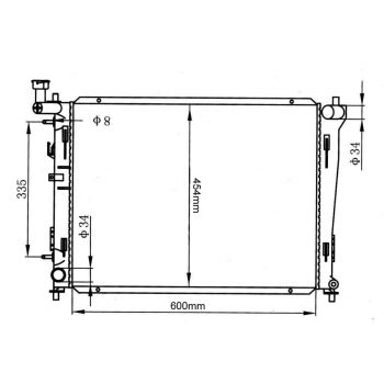 радиатор на HYUNDAI I-30, 08 - 12