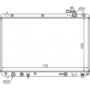 радиатор на LEXUS RX300, 99 - 03