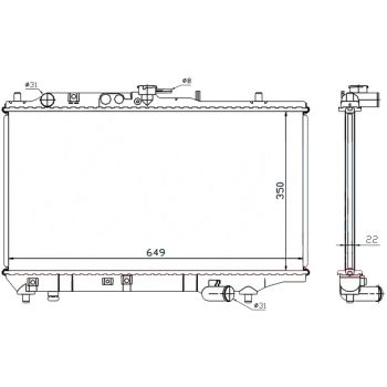 РАДИАТОР MAZDA 323 F, 06.89 - 07.94