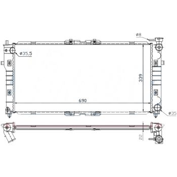 радиатор на MAZDA 626, 08.97 - 07.01