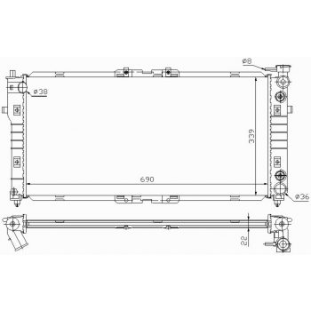 радиатор на MAZDA 626, 09.92 - 07.97