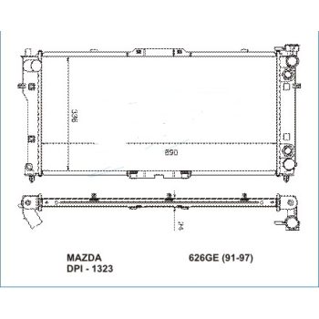 радиатор на MAZDA 626, 09.92 - 07.97