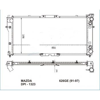 РАДИАТОР MAZDA 626, 08.97 - 07.01