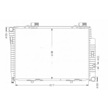 РАДИАТОР MERCEDES BENZ (C-kl W202), 06.93 - 05.00