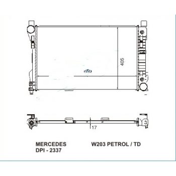 РАДИАТОР MERCEDES BENZ (C-kl W203), 05.00 - 12.06