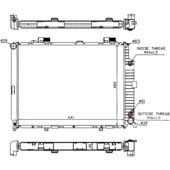 радиатор на MERCEDES BENZ (E-kl W210), 06.99 - 03.02