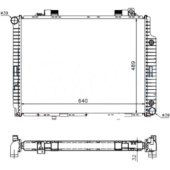 РАДИАТОР MERCEDES BENZ (E-kl W210), 06.99 - 03.02