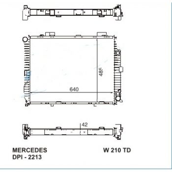 РАДИАТОР MERCEDES BENZ (E-kl W210), 06.99 - 03.02