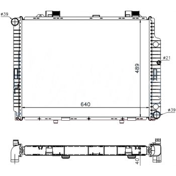 РАДИАТОР MERCEDES BENZ (E-kl W210), 06.99 - 03.02