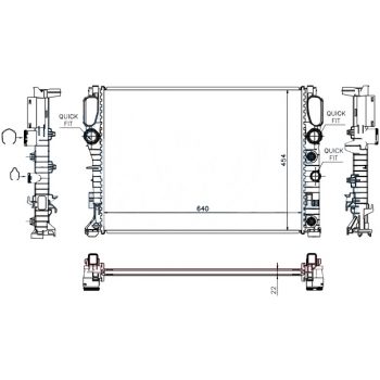 радиатор на MERCEDES BENZ (E-kl W211), 03.02 - 09