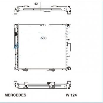 РАДИАТОР MERCEDES BENZ (W124), 01.85 - 06.95