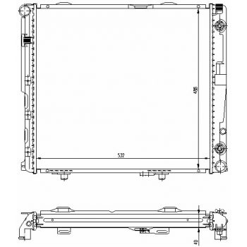 радиатор на MERCEDES BENZ (W124), 01.85 - 06.95