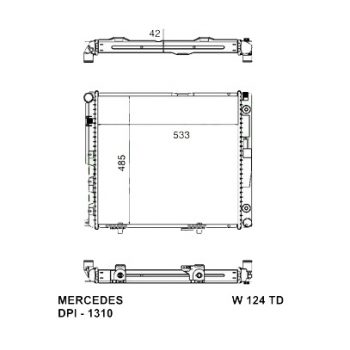 РАДИАТОР MERCEDES BENZ (W124), 01.85 - 06.95