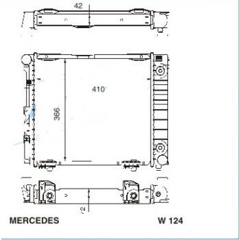 радиатор на MERCEDES BENZ (W124), 01.85 - 06.95