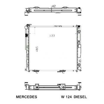 радиатор на MERCEDES BENZ (W124), 01.85 - 06.95