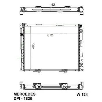 радиатор на MERCEDES BENZ (W124), 01.85 - 06.95