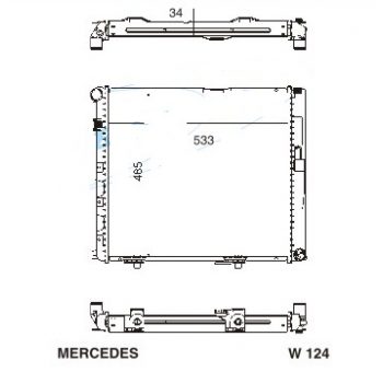 РАДИАТОР MERCEDES BENZ (W124), 01.85 - 06.95