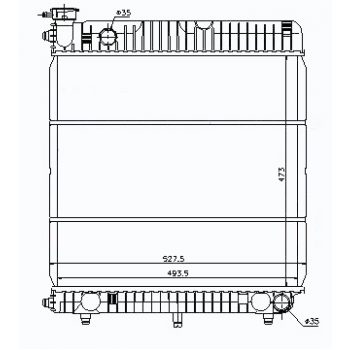 РАДИАТОР MERCEDES BENZ BUS (207-410), 04.77 - 10.95
