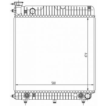 РАДИАТОР MERCEDES BENZ BUS (207-410), 04.77 - 10.95