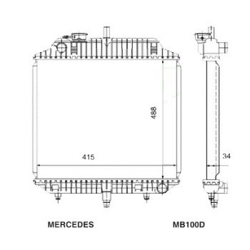 радиатор на MERCEDES BENZ BUS (MB100), 09.87 - 08.91