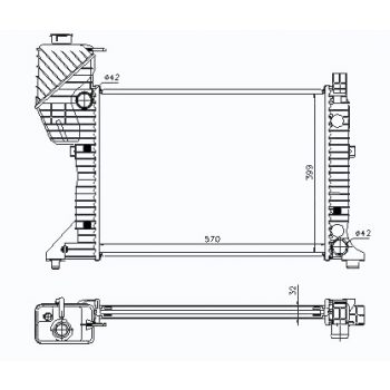 радиатор на MERCEDES BENZ SPRINTER, 02.95 - 02.00