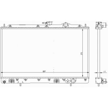 РАДИАТОР MITSUBISHI GALANT, 03.88 - 02.93