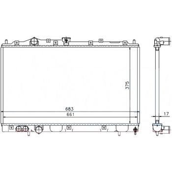 РАДИАТОР MITSUBISHI LANCER, 05.96 - 11.97