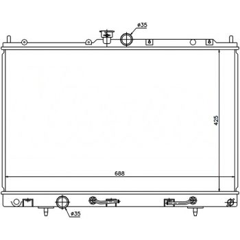 радиатор на MITSUBISHI OUTLANDER, 02 - 06