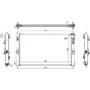 радиатор на MITSUBISHI OUTLANDER, 07 - 09