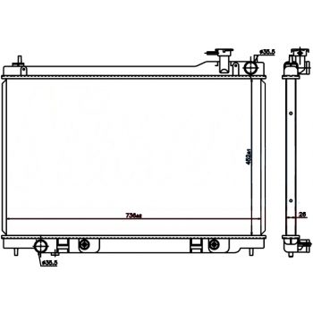 РАДИАТОР NISSAN INFINITI FX35/FX45, 03 -