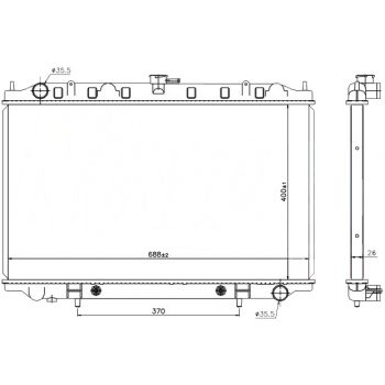 РАДИАТОР NISSAN MAXIMA, 03.95 - 04.00