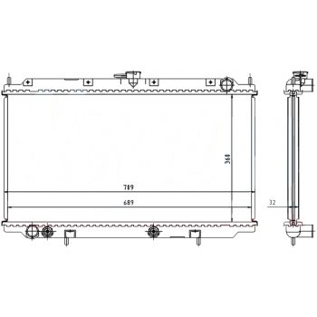 РАДИАТОР NISSAN PRIMERA (P11), 11.96 - 09.99