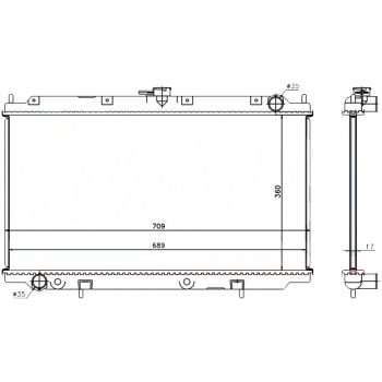 радиатор на NISSAN PRIMERA (P11), 11.96 - 09.99