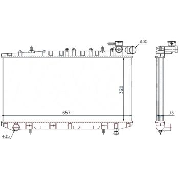 РАДИАТОР NISSAN SUNNY (N14), 03.91 - 09.95