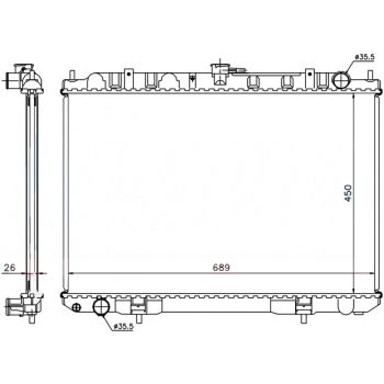 радиатор на NISSAN X-TRAIL, 01 - 07