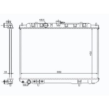 радиатор на NISSAN X-TRAIL, 01 - 07